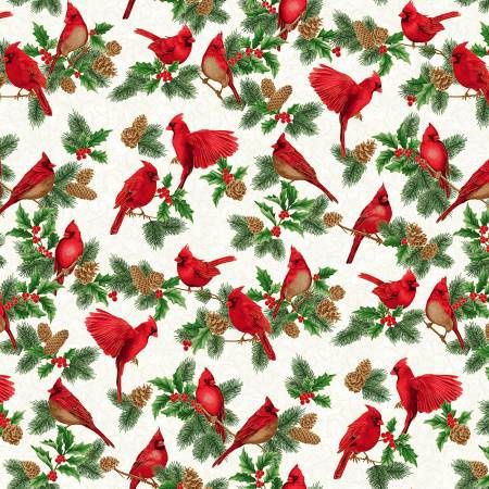 Christmas Splendor, Material: Cardinals w Gold Metallic