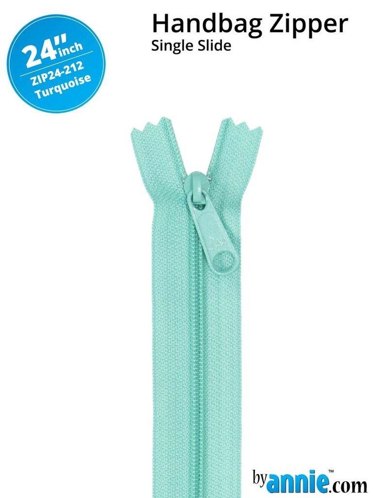 24&quot; Handbag Zipper - Turquoise