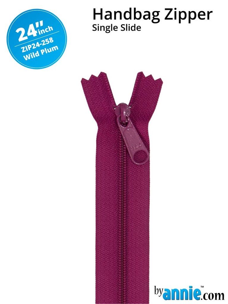 24&quot; Handbag Zipper - Wild Plum