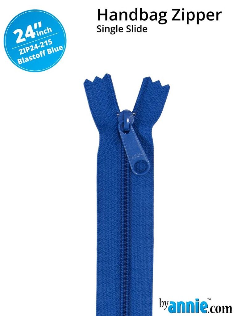 24&quot; Handbag Zipper - Blastoff Blue
