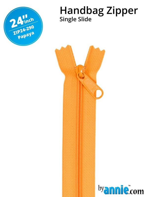 24&quot; Handbag Zipper - Papaya Yellow