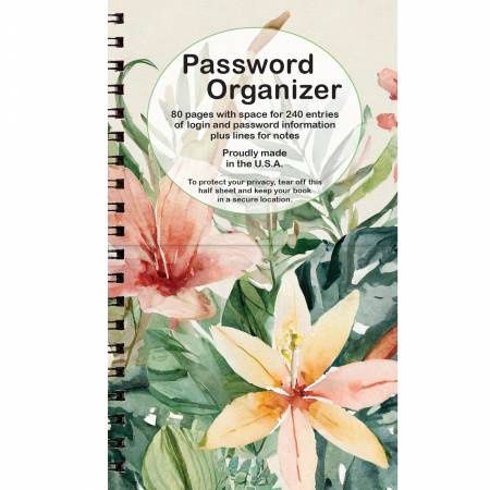 Password Organizer Book - Wildflowers