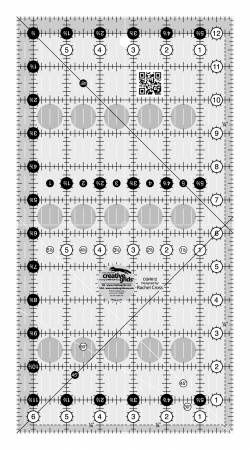 Creative Grids 6 1/2&quot; x 12 1/2&quot; Rectangle Turn a Round Ruler