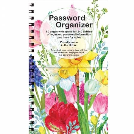 Password Organizer Book - Bright Floral