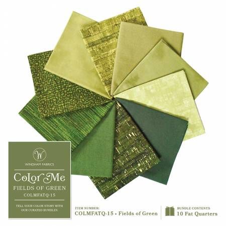 Color Me Fields of Green FQ Bundle