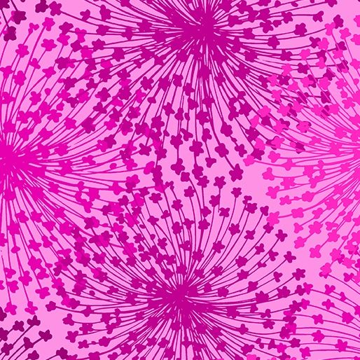 Dandelion Dreams Bright Pink 108&quot; Wide Width Backing