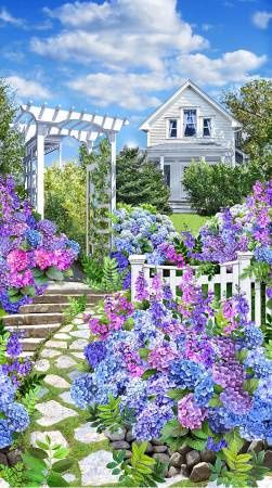 Hydrangea Dreams - Multi Hydrangea Cottage Panel