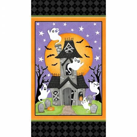 Ghostly &quot;Glow&quot; Town Panel - Glow in the Dark Panel - 505 Off!