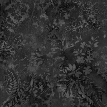 Vintage Damask Black/ Grey  108in Wide Back