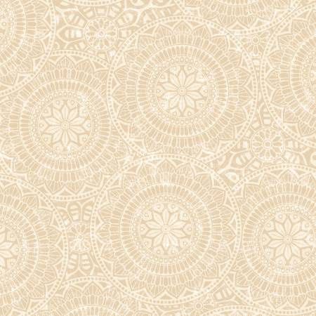 Vespa - Cream Tossed Mandalas 118in Wide Width