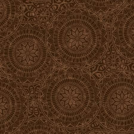 Vespa - Chocolate Tossed Mandalas 118in Wide Width