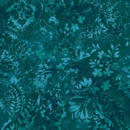Vintage Damask Teal 108in Wide Back