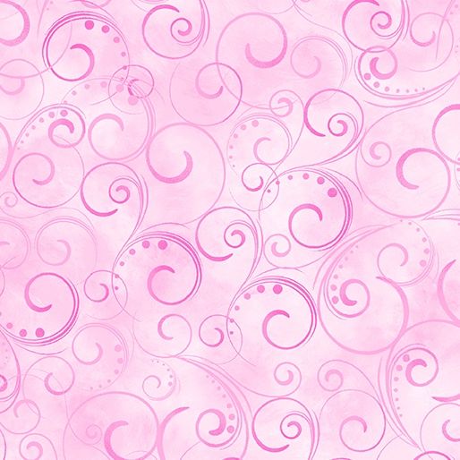 Swirling Splendor Pink 108in Wide Width