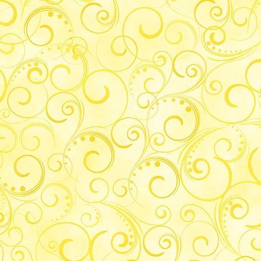 Swirling Splendor Light Yellow 108in Wide Width