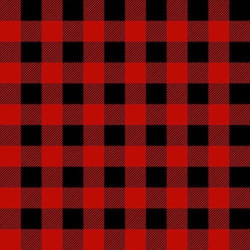Red and Black Buffalo Plaid 108in Wide Back
