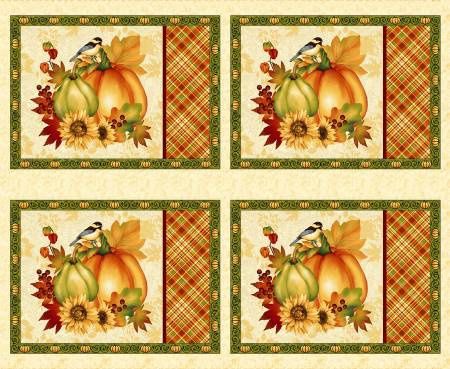 Seeds of Gratitude - Cream Placemats Panel
