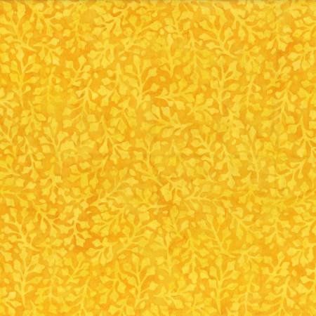 Gold Delicate Leaves Batik