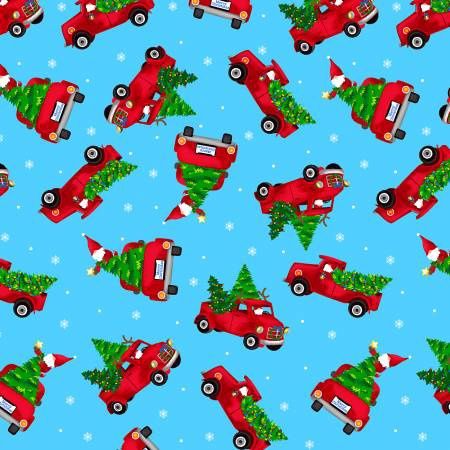 Merry Gnomeville - Blue Trucks - 50% Off!