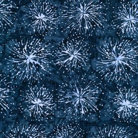 Tonga Batik Honor Collection - Firework Navy Painted Fireworks