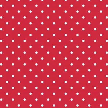 Priscillas Polkas - White Dots on Red