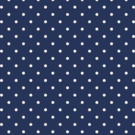 Dumb Dots - Med White Polka Dots on Navy