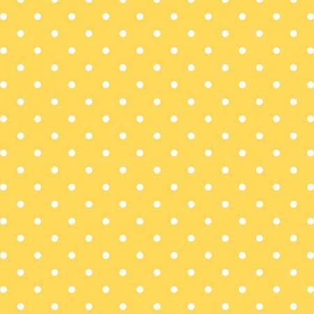 Priscillas Polkas - White Dots on Gold