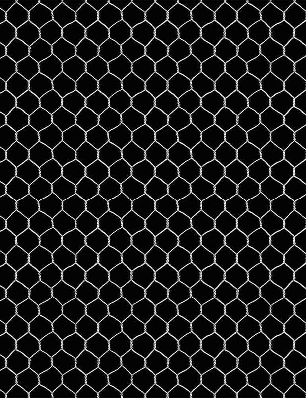 Chicken Wire on Black