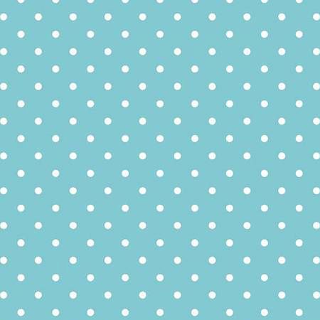 Priscillas Polkas - White Dots on Aqua