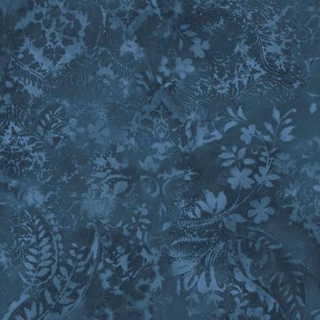 Vintage Damask Deep Blue 108in Wide Back