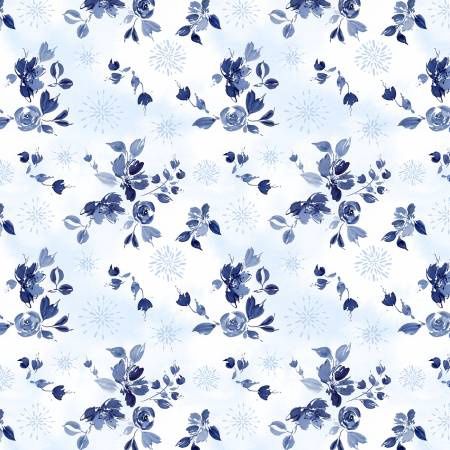 Dreaming In Blue - Bouquet Toss on White
