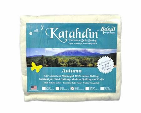 Katahdin 100% Cotton Batting - Full Size