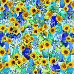 Summer Sunflowers - Cobalt Summer Sunflowers