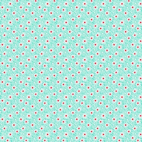 Nana Mae 7 - Daisies on Aqua
