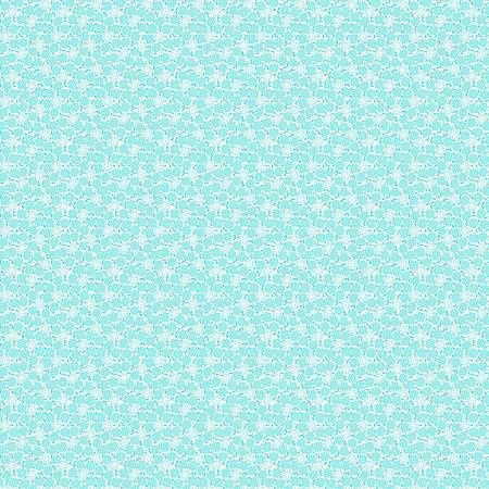 Nana Mae 7 - Aqua Small Flowers