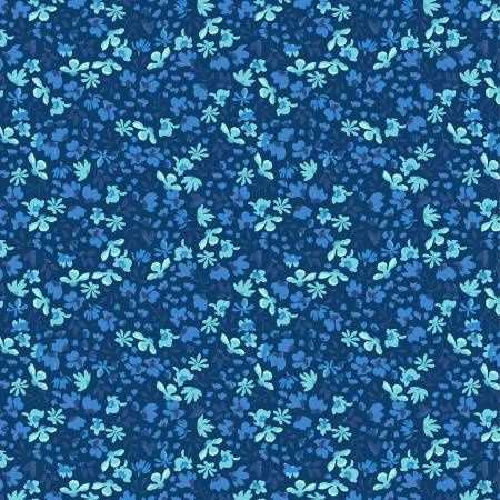 Buttercup - Navy Petite Blooms