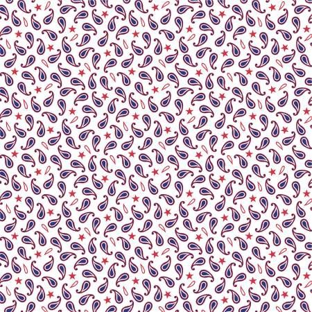 Americana - Proud Paisley on White