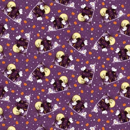 Graveyard Ghoul - Tossed Houses on Plum Glow in the Dark