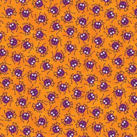 Graveyard Ghouls - Tossed Spiders on Orange Glow in the Dark