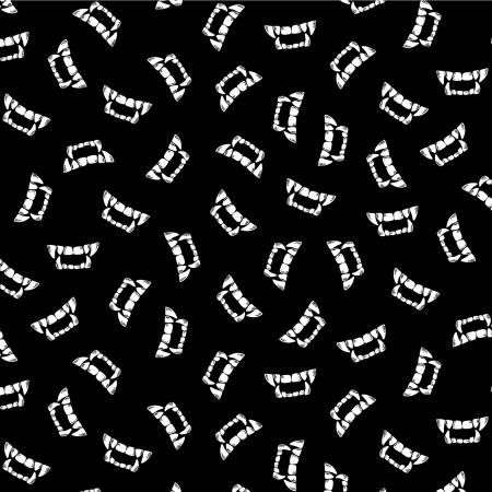 Vampire Teeth Glow in the Dark Fabric