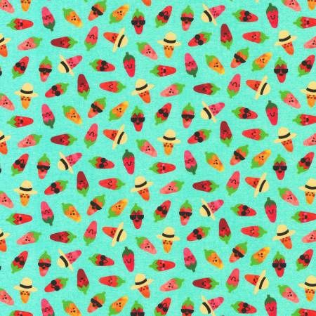 Chili Pepper Smiles on Aqua - 50% Off!