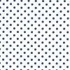 Dumb Dots - Med Navy Blue Polka Dots on White