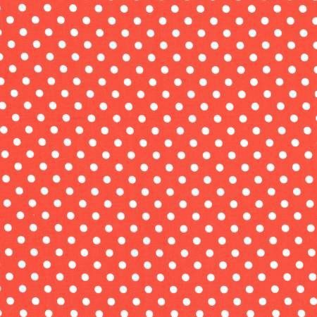 Dumb Dots - Med White Polka Dots on Orange