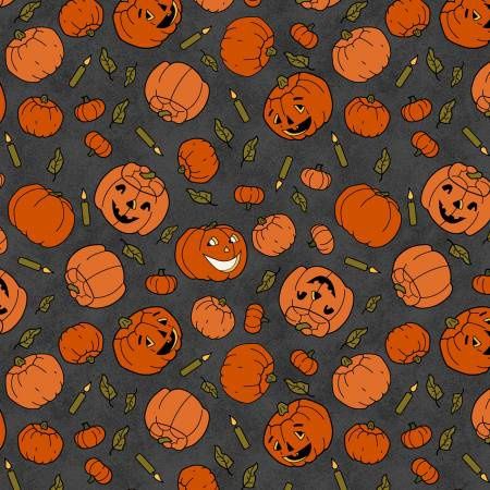 No Tricks Just Treats - Pumpkins on Dark Gray