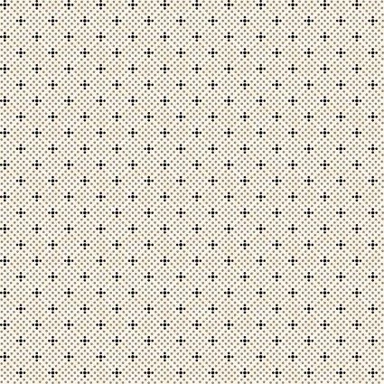 No Tricks Just Treats - Black Crosses on Cream