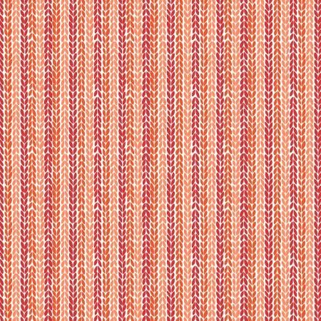 Clover &amp; Dot - Coral &amp; Red Leaf Stripe