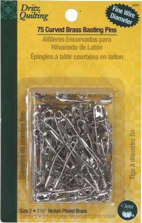 Curved Basting Pins - Size 2, 75 ct.