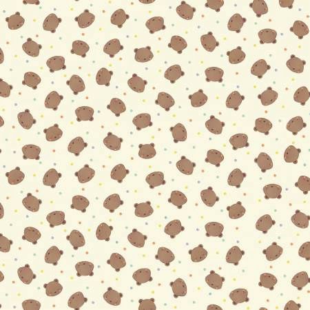 Honey Bears - Tossed Bear Heads on Cream