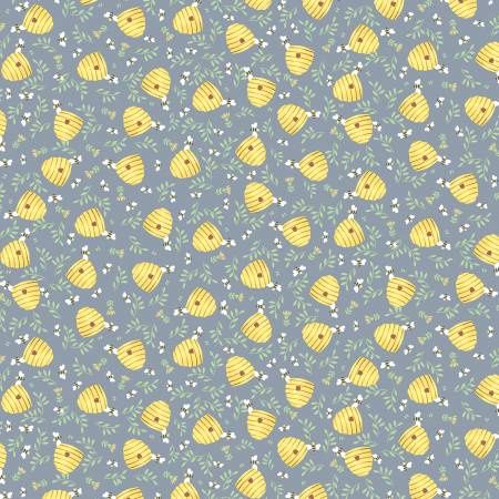 Honey Bears - Tossed Beehives on Gray