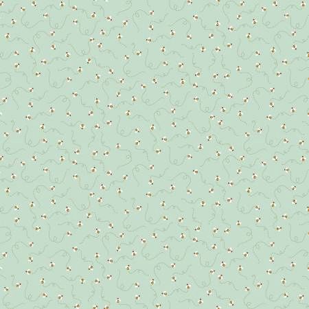 Honey Bears - Bees on Sage Green