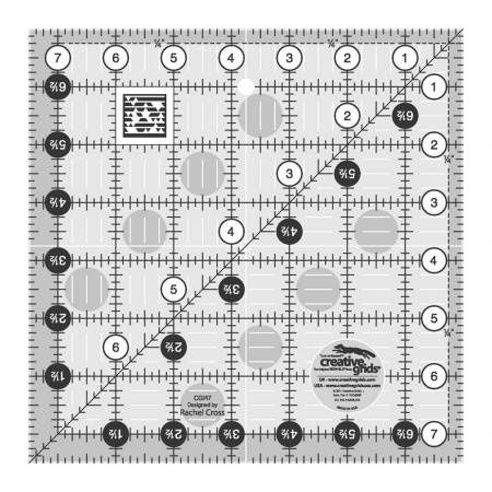 Creative Grids 7 1/2&quot; x 7 1/2&quot; Turn a Round Ruler